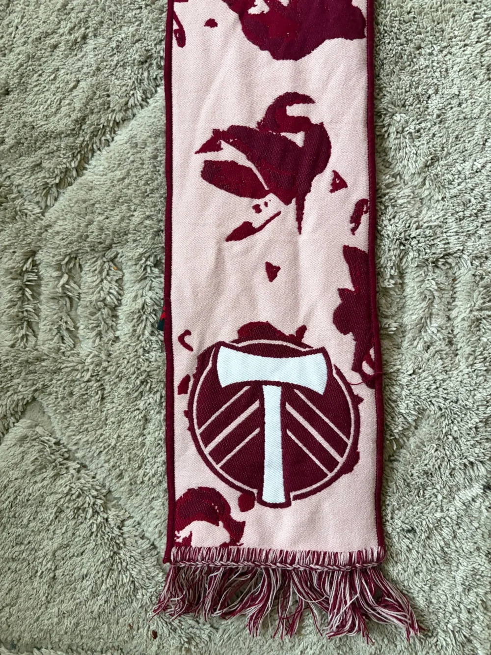 NWT! Portland Timbers Jersey Hook Reversible Scarf, Rose City ‘Til I Die!  MLS